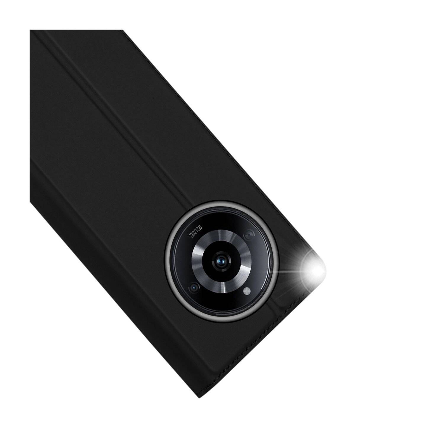 Dux Ducis Skin Pro Öko-Lederhülle kompatibel mit Realme 11 Schwarz