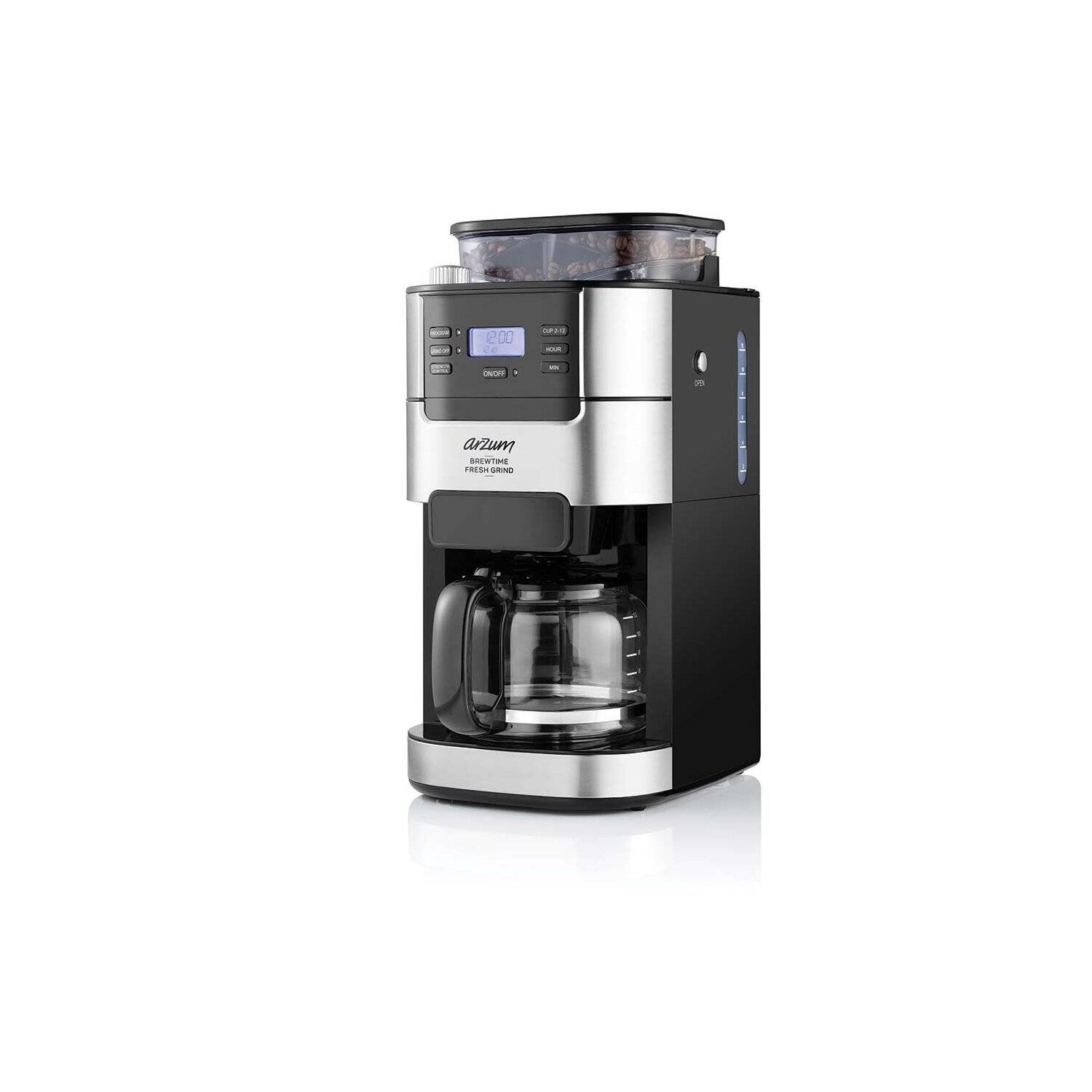 ARZUM AR3092 Brewtime Fresh Grind Filterkaffeemaschine Kaffeemaschine mit Mahlwerk
