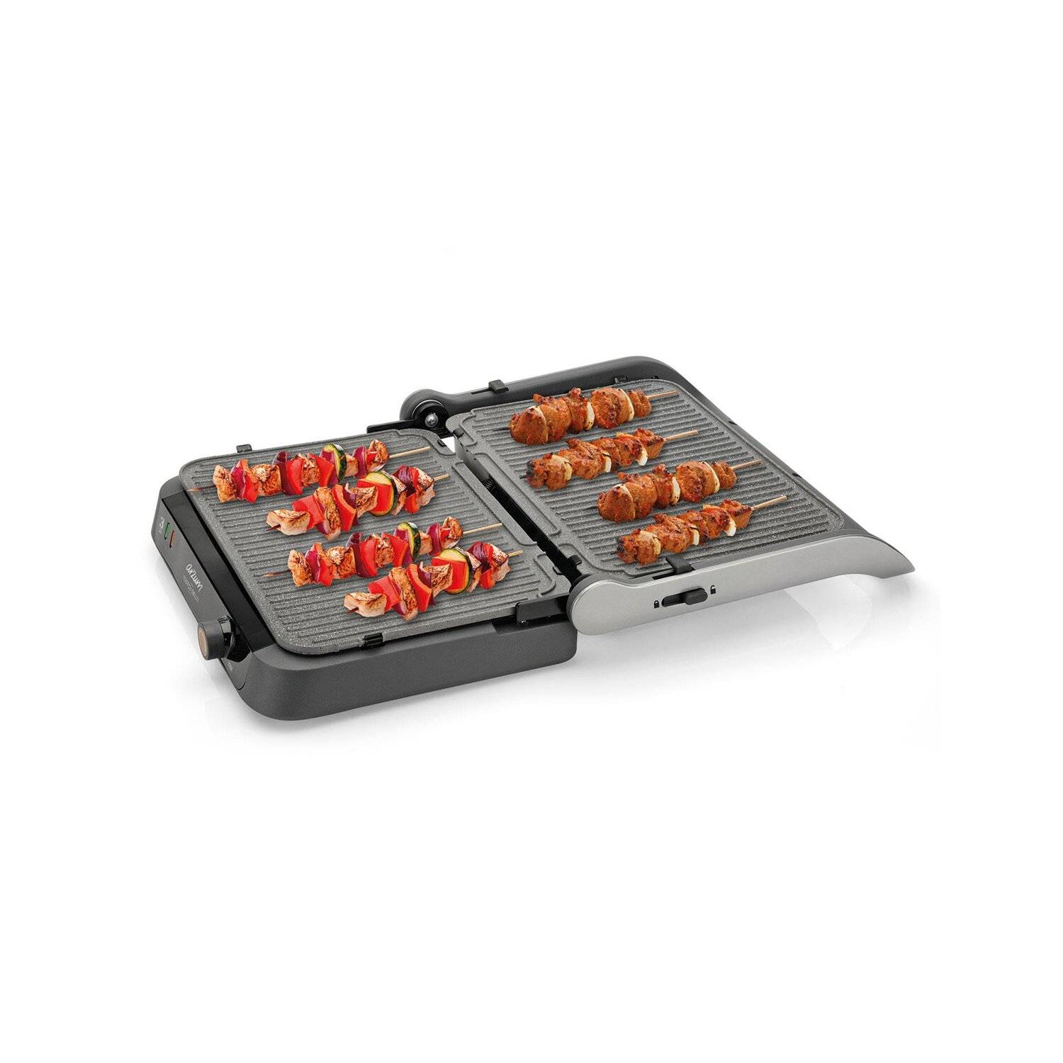 Arzum Tostçu Delux 1800W, Sandwichmaker, Antihaft-Gusseisenplatte in Granitoptik, Edelstahl