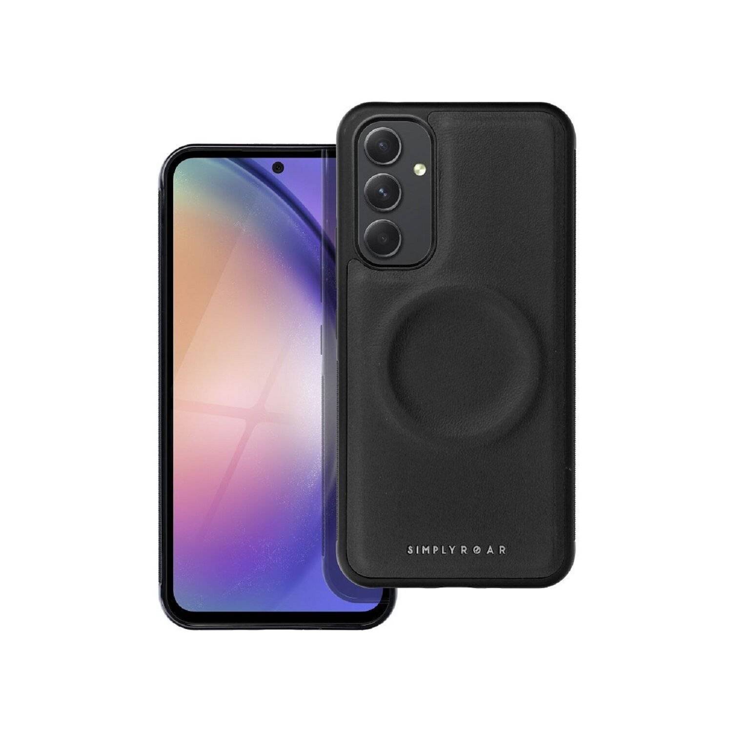 Roar Mag Morning Case Handyhülle Öko-Leder-Finish Schutzhülle iPhone 12 Schwarz