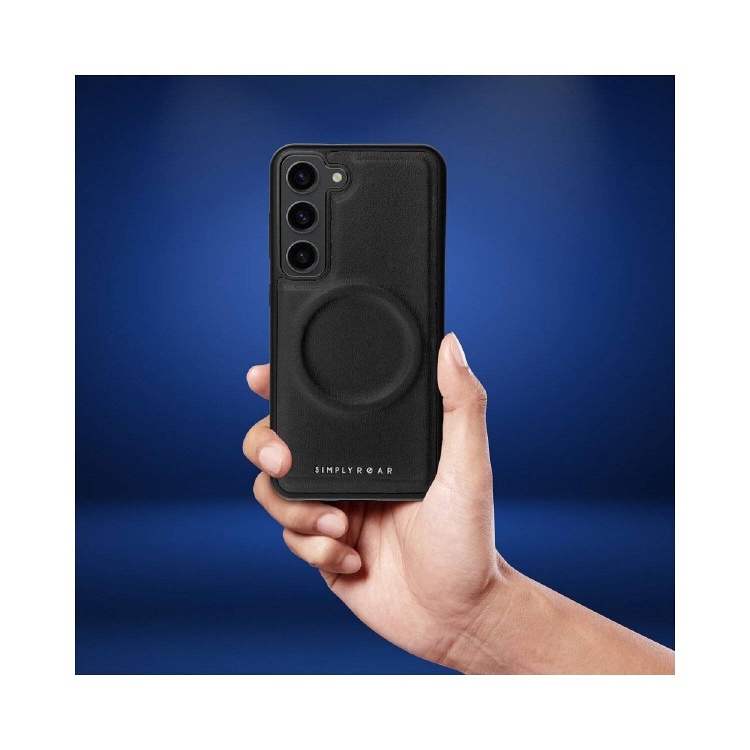 Roar Mag Morning Case Handyhülle Öko-Leder-Finish Schutzhülle iPhone 12 Schwarz