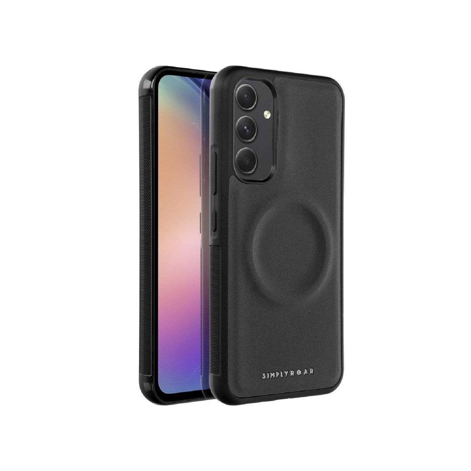 Roar Mag Morning Case Handyhülle Öko-Leder-Finish Schutzhülle iPhone 12 Schwarz
