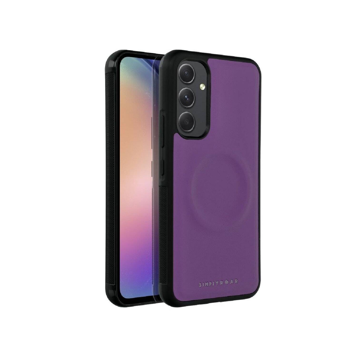 Roar Mag Morning Case Handyhülle Öko-Leder-Finish Schutzhülle iPhone 12 Lila