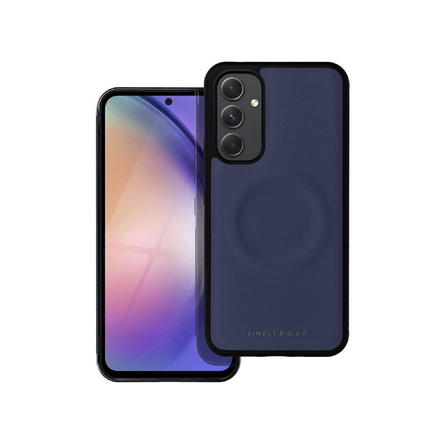 Roar Mag Morning Case Handyhülle Öko-Leder-Finish Schutzhülle iPhone 12 Marineblau