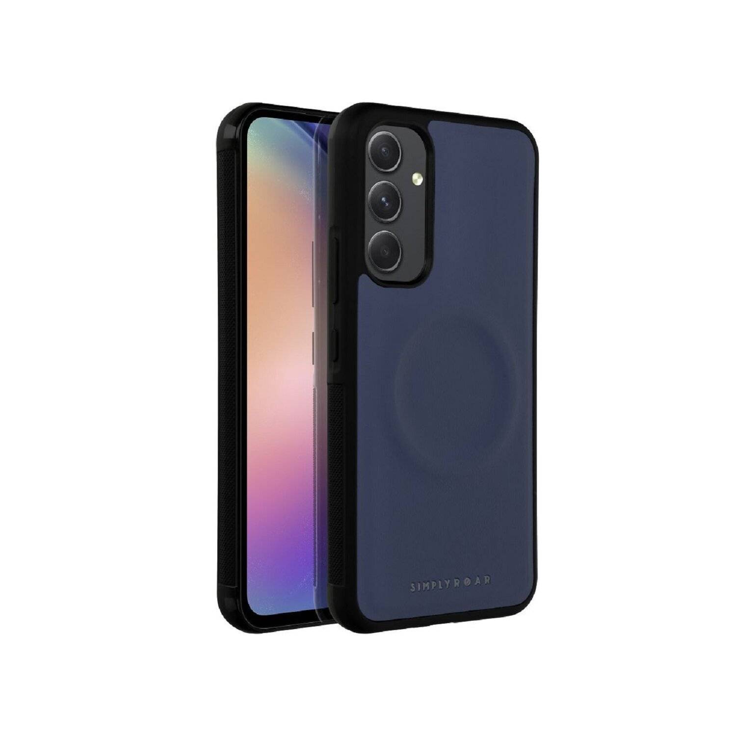 Roar Mag Morning Case Handyhülle Öko-Leder-Finish Schutzhülle iPhone 12 Marineblau
