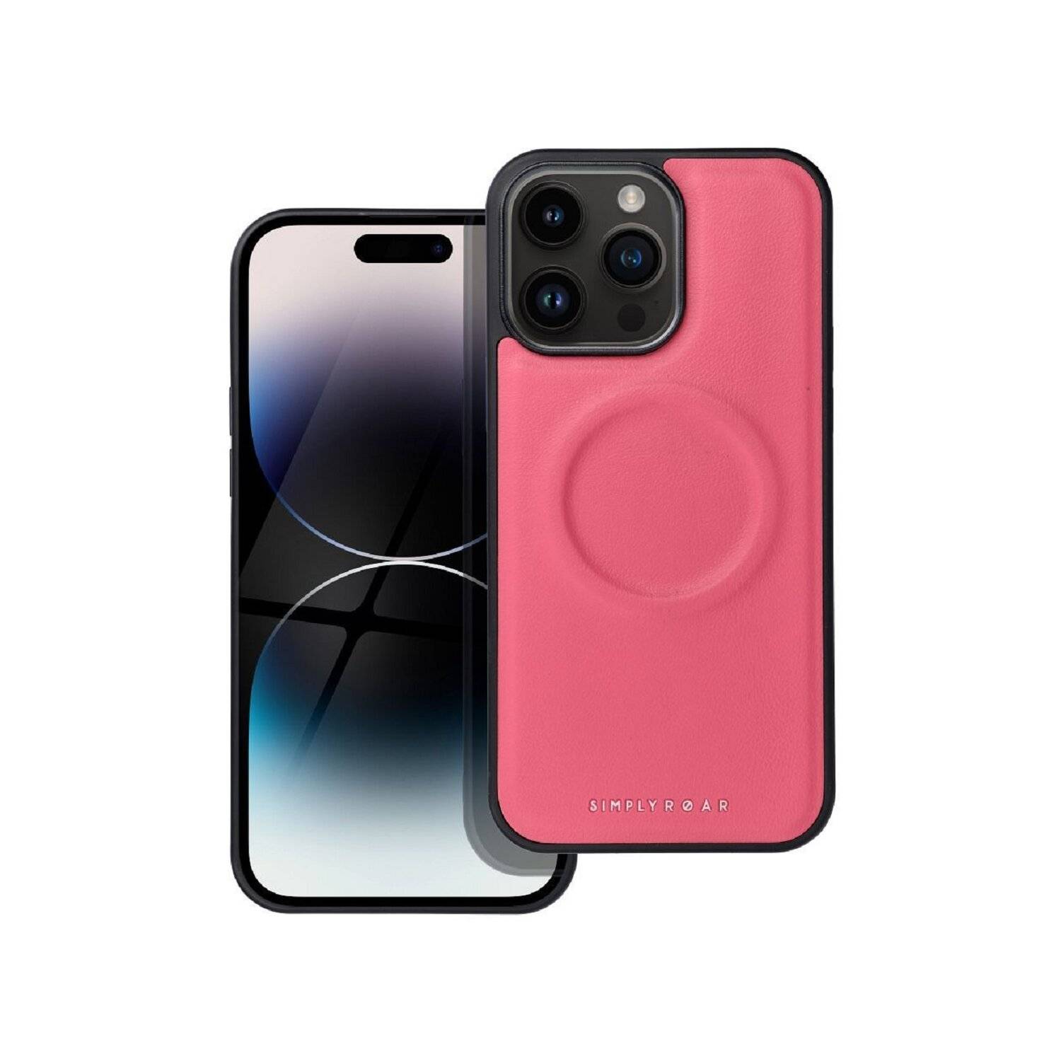 Roar Mag Morning Case Handyhülle Öko-Leder-Finish Schutzhülle iPhone 12 Pink