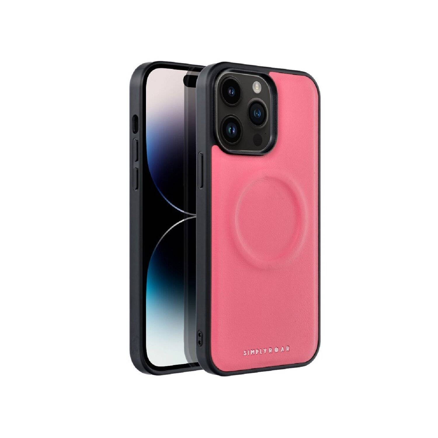 Roar Mag Morning Case Handyhülle Öko-Leder-Finish Schutzhülle iPhone 12 Pink
