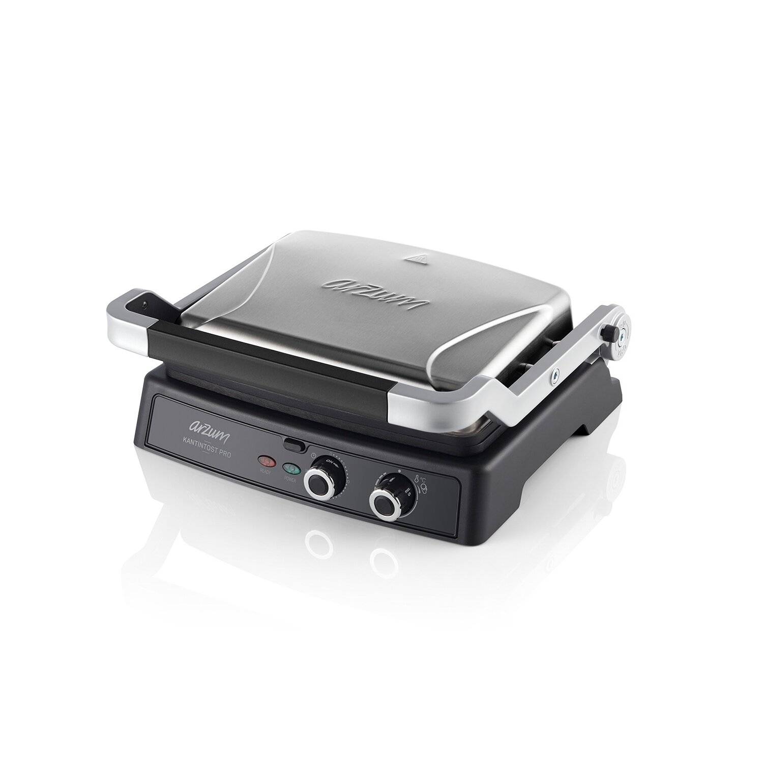 Arzum Tostçu Delux 2000W, Kontaktgrill Sandwichmaker Sandwich-Toaster Silber