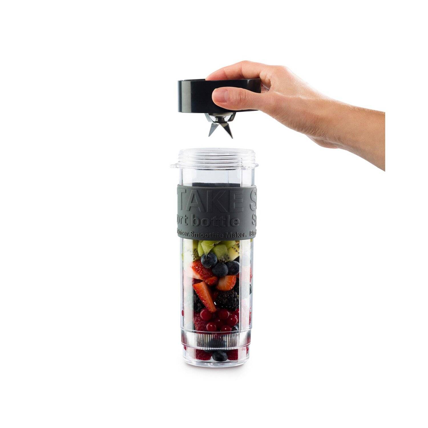 Arzum AR1032 Shake'N Take Personal Blender, BPA-frei, Tropfschutz-Trinkklappe, 570 ml und 400ml Hellblau