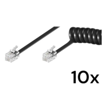 10x Telefonhörer-Spiralkabel RJ10-Stecker (4P4C) > RJ10-Stecker(4P4C) schwarz 2m 10x Telefonhörer-Spiralkabel RJ10-Stecker (4P4C) > RJ10-Stecker(4P4C) schwarz 2m