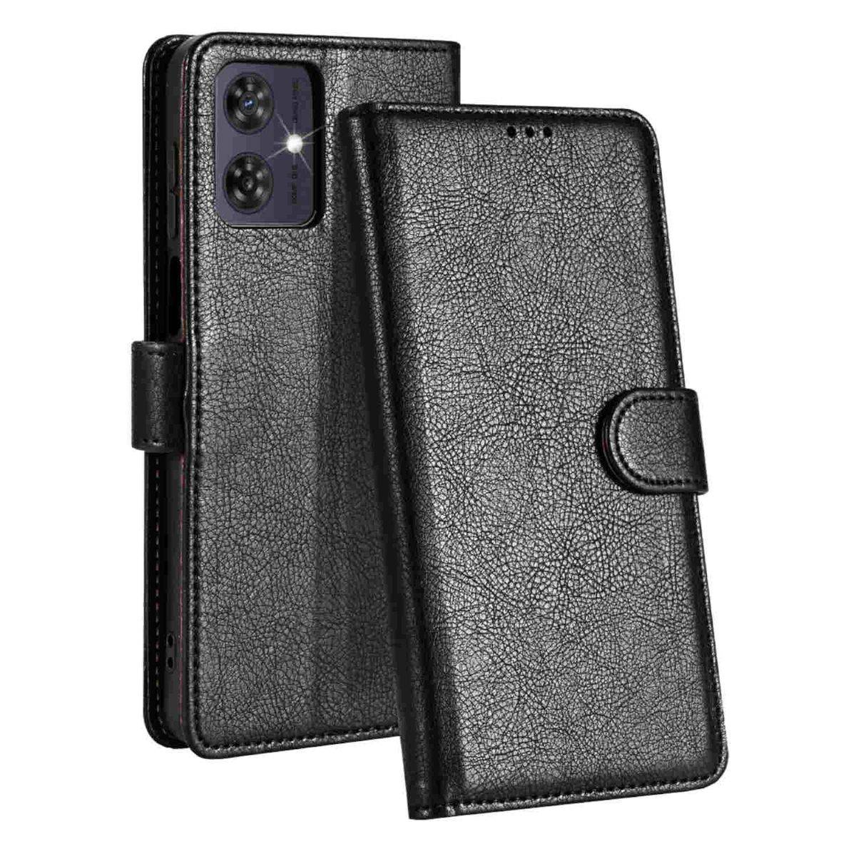 Für Motorola Moto G54 Handy Tasche Wallet Premium Schutz Hülle Case Cover Etuis Neu Zubehör Schwarz