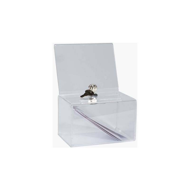 EXACOMPTA Aktionsbox, aus Acryl, abschließbar, glasklar