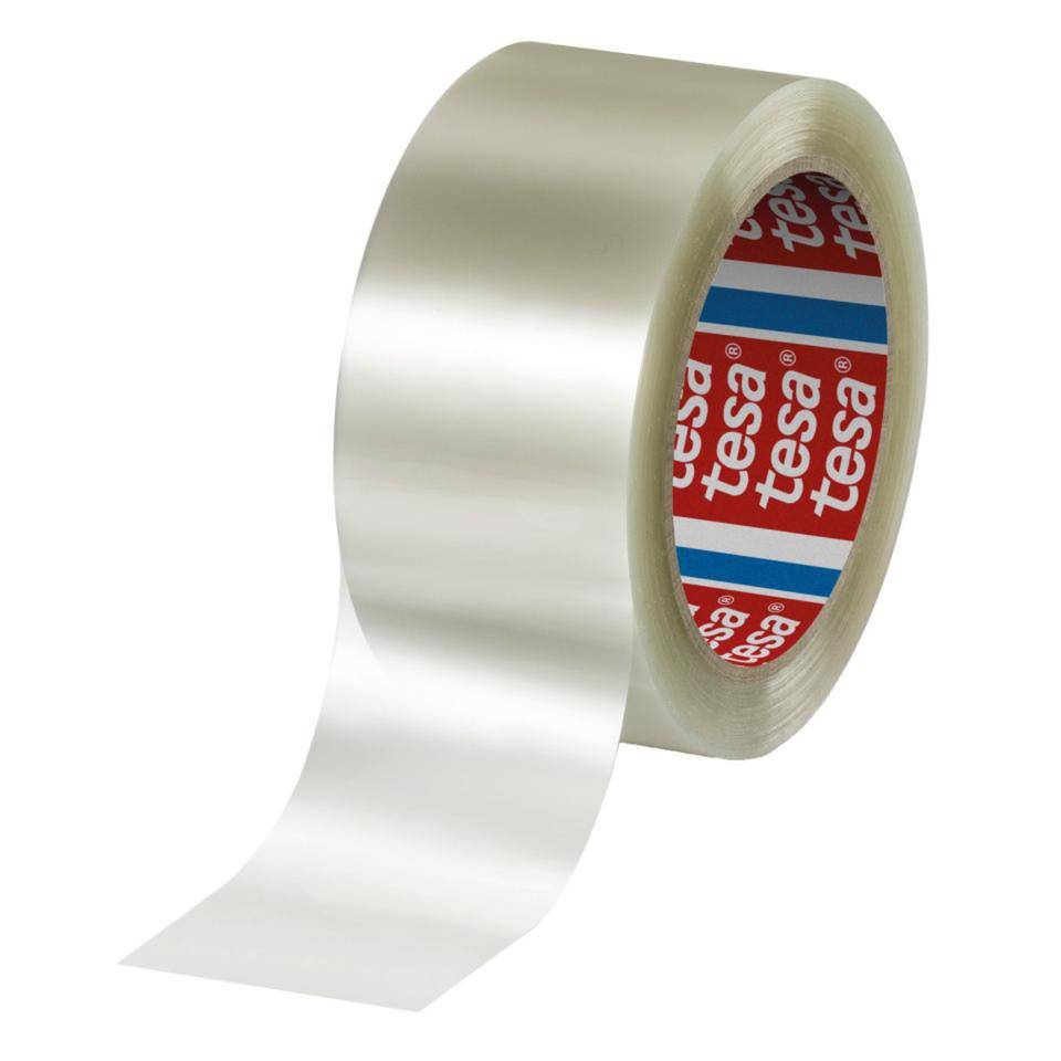 tesa® Packband 60412, transparent, 70% recycelter (PCR), 50mm, 66m, 6 Rollen/VE