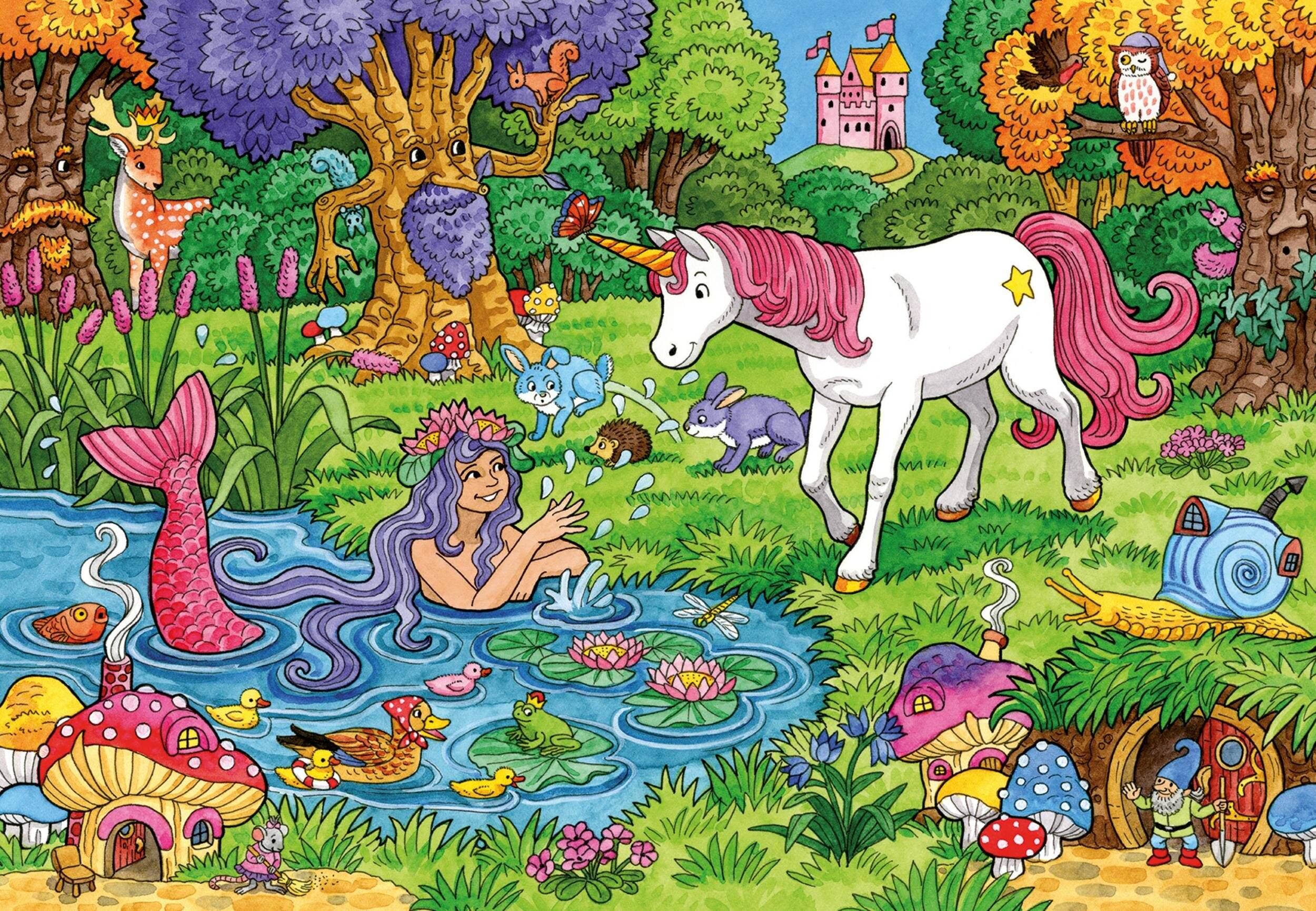 Puzzle 2x24 Teile Magischer Wald ab 4 Jahre