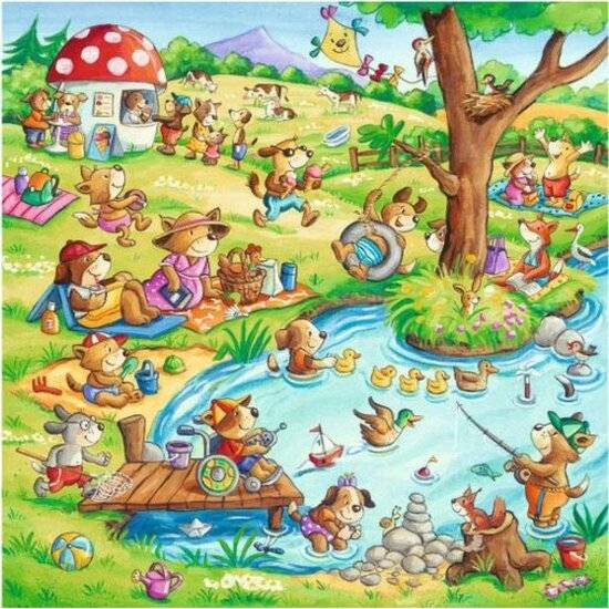 Puzzle 3x49 Teile Ferien auf dem Land ab 5 Jahren 3 Puzzle