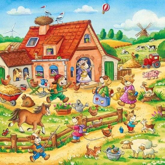 Puzzle 3x49 Teile Ferien auf dem Land ab 5 Jahren 3 Puzzle