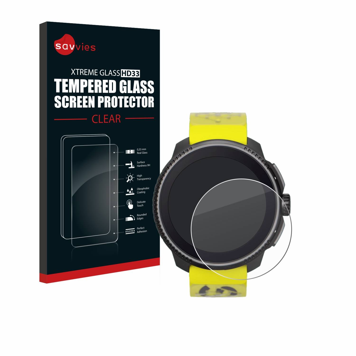 Savvies Clear Panzerglas für Suunto Race
