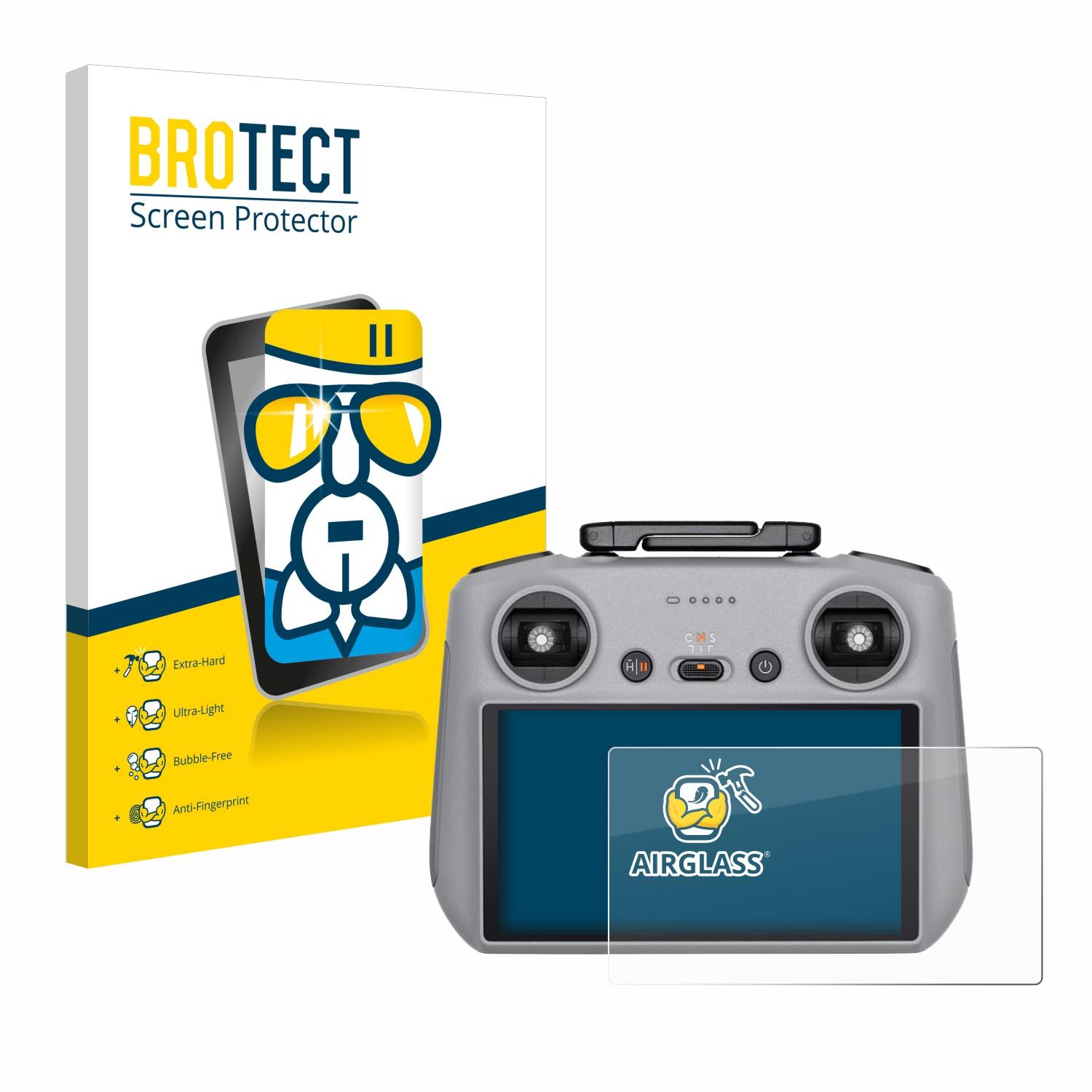 BROTECT AirGlass Glas Panzer-Folie für DJI RC 2 - Schutzglas
