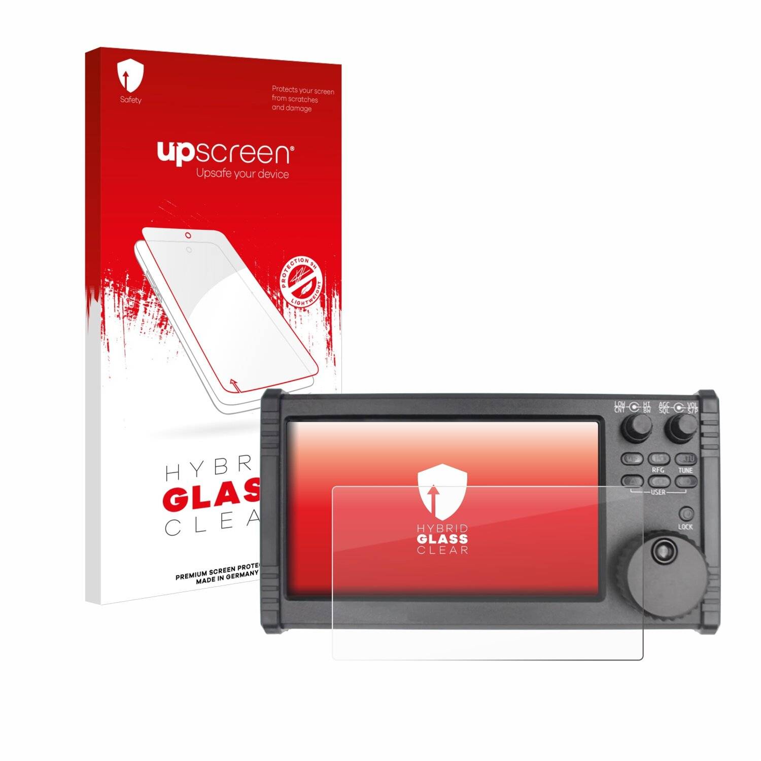 upscreen Hybrid Glas Panzer-Folie für Xiegu GSOC Universal