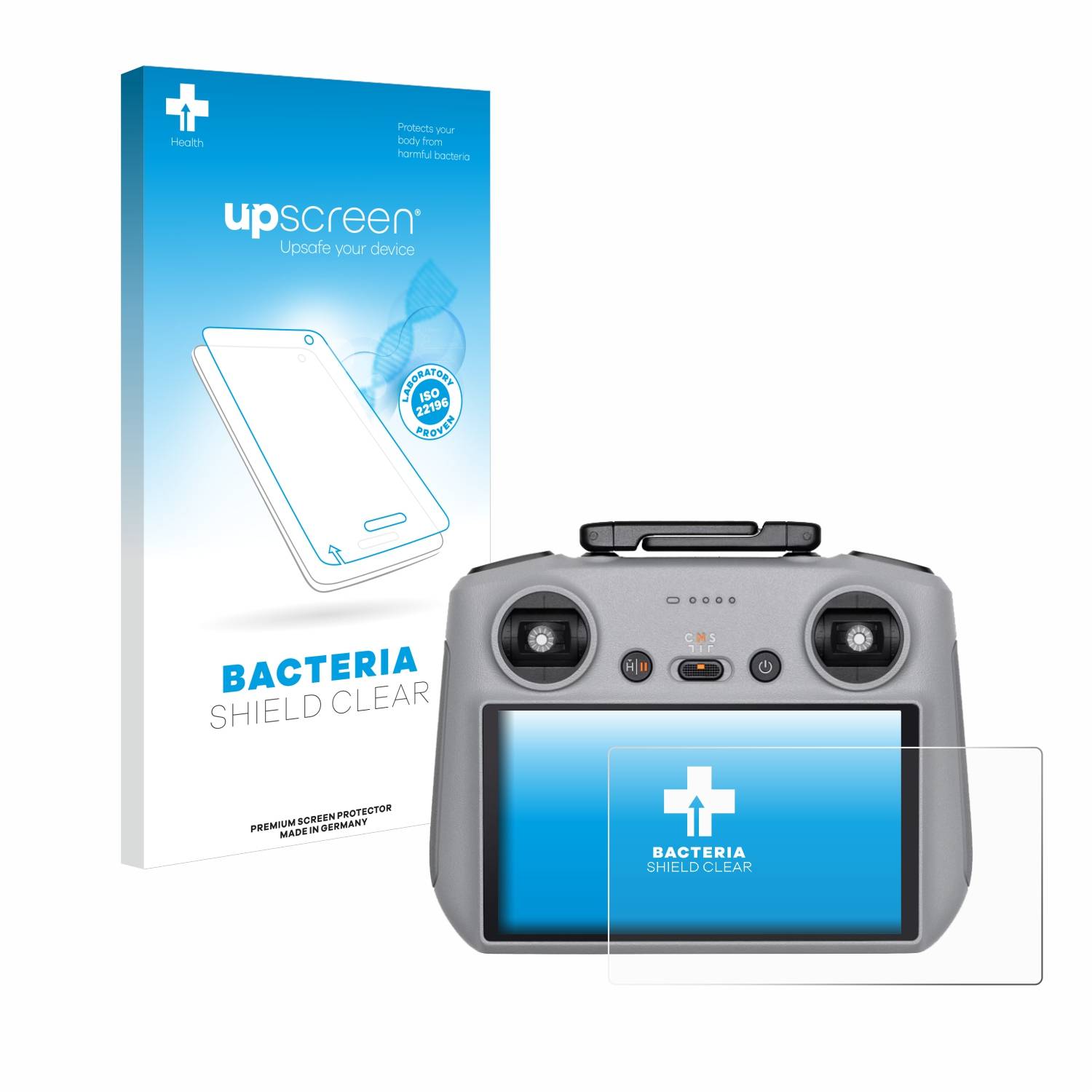 upscreen Bacteria Shield Schutzfolie für DJI RC 2 - Antibakteriell