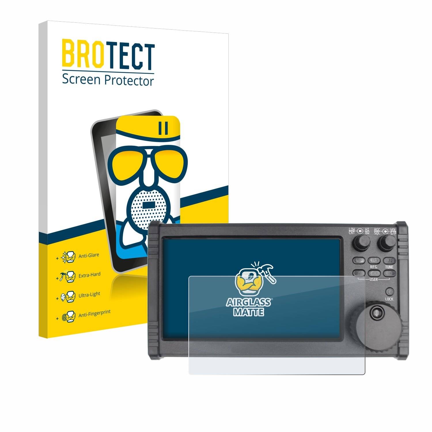 BROTECT AirGlass Matt Glas Panzer Folie für Xiegu GSOC Universal