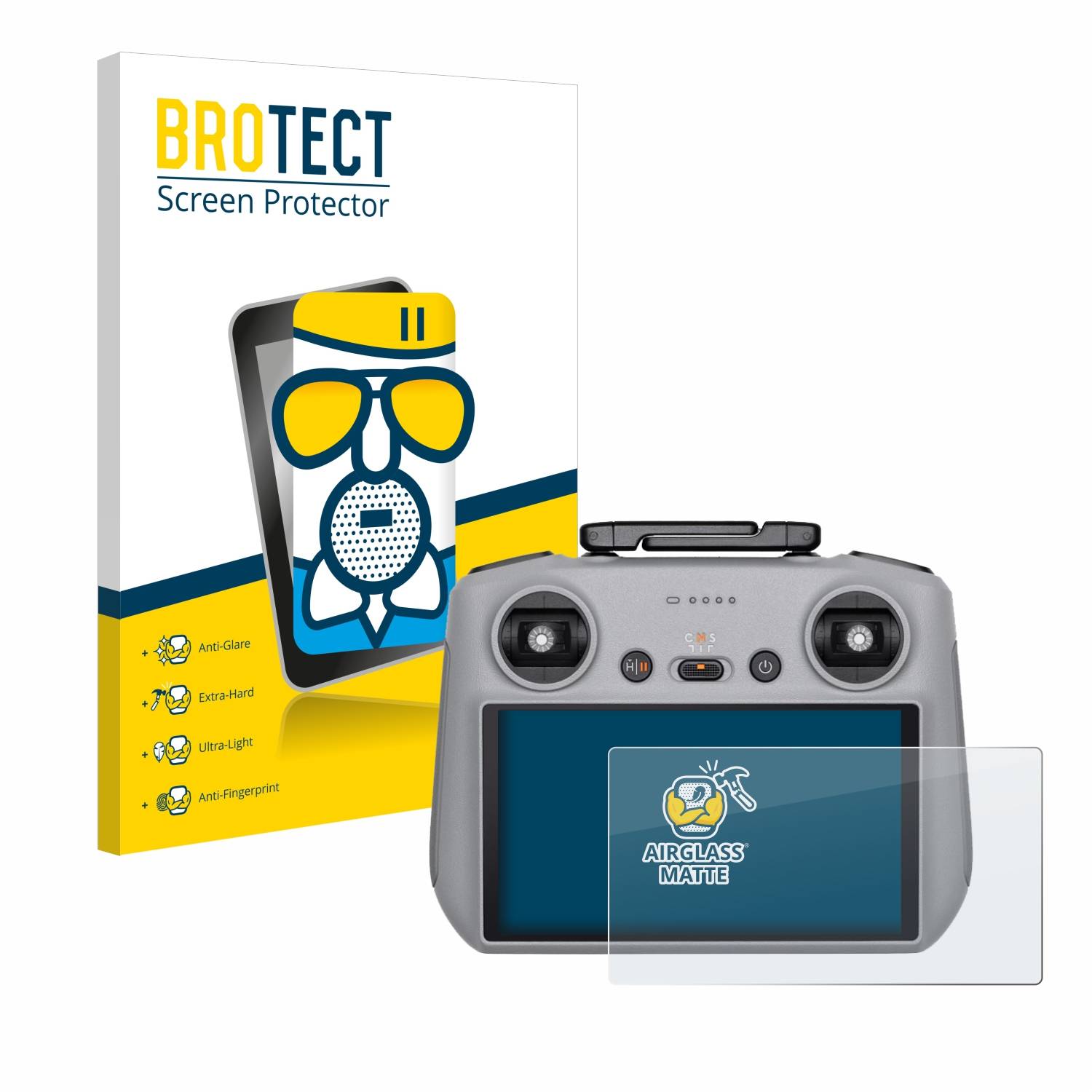 BROTECT AirGlass Matt Glas Panzer Folie für DJI RC 2