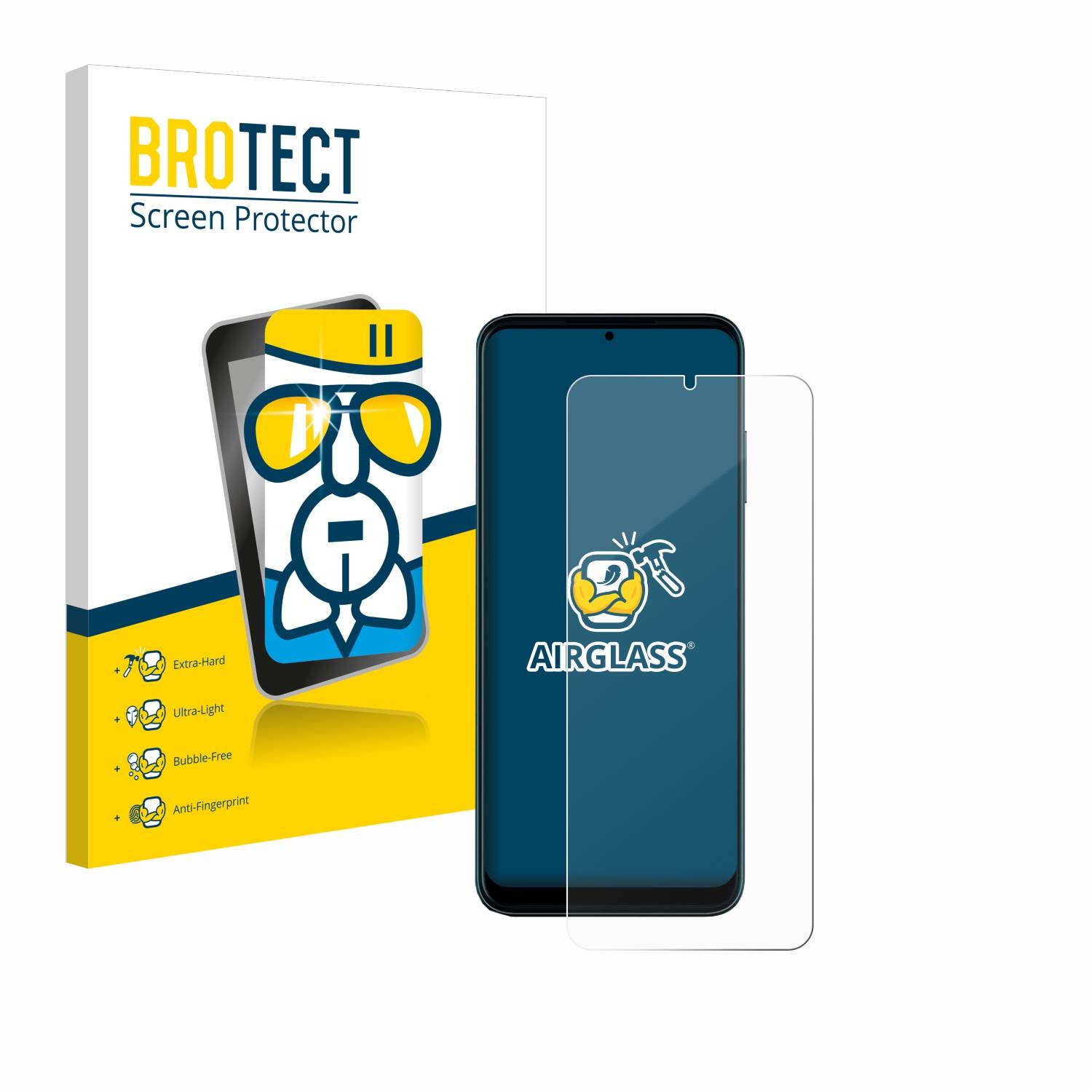 BROTECT AirGlass Glas Panzer-Folie für Telekom T Phone Pro - Schutzglas