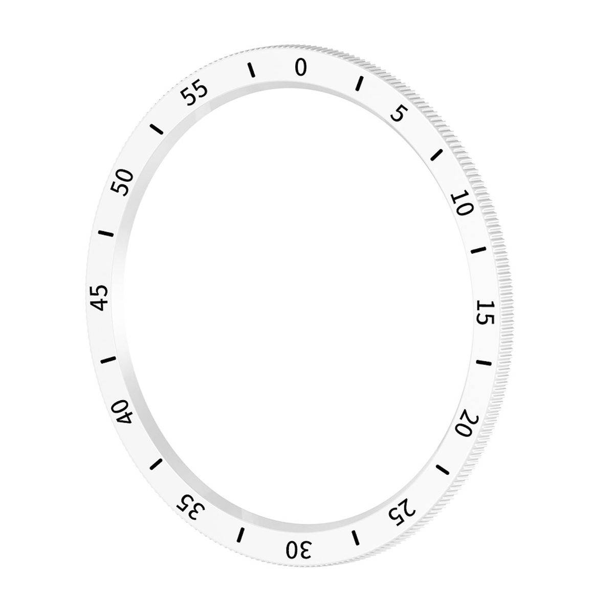 Für Samsung Galaxy Watch 6 Classic 47mm Schutzrahmen Zeitstrahl Weiß