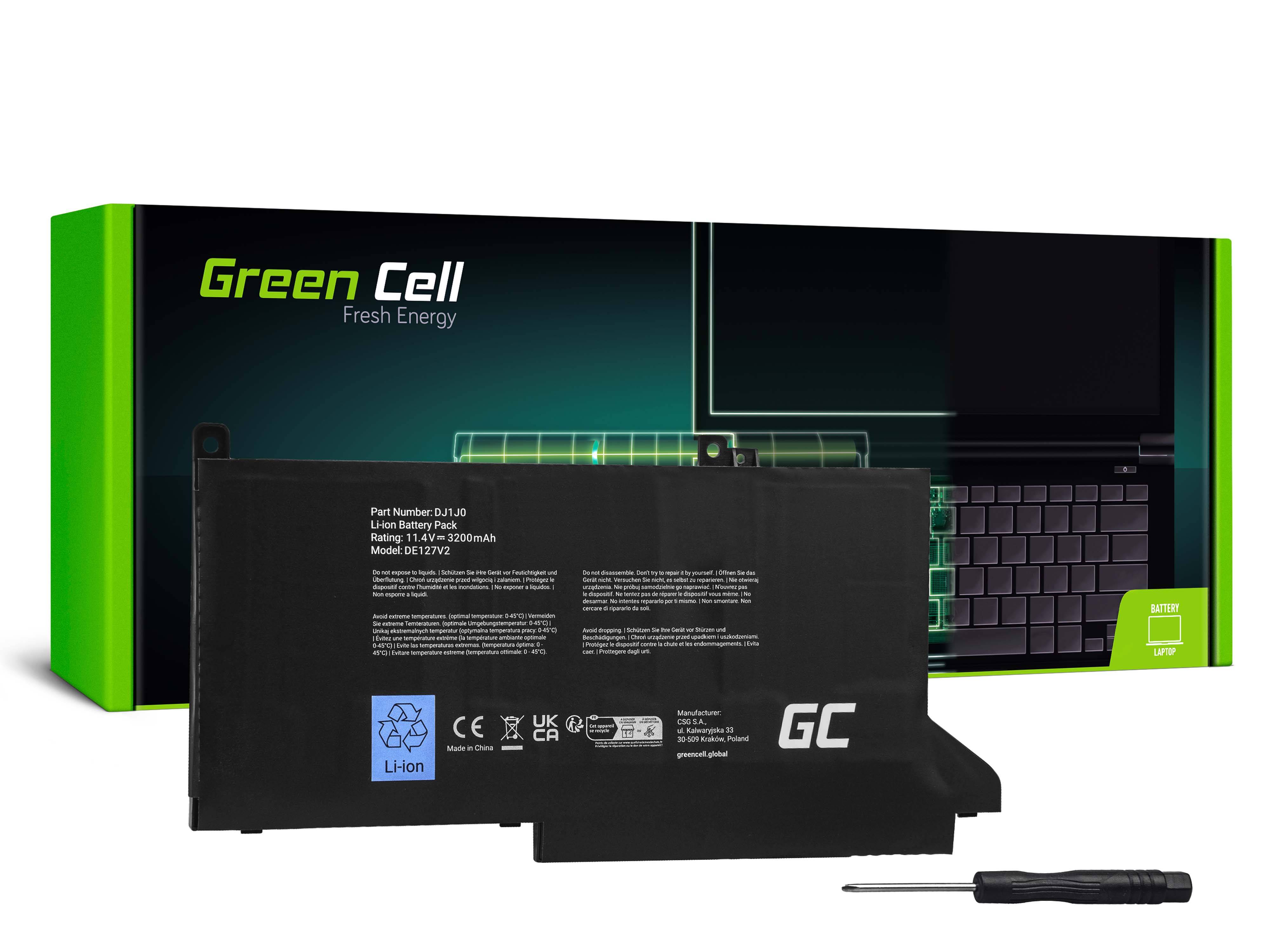 Green Cell - Laptop-Batterie (gleichwertig mit: Dell DJ1J0)