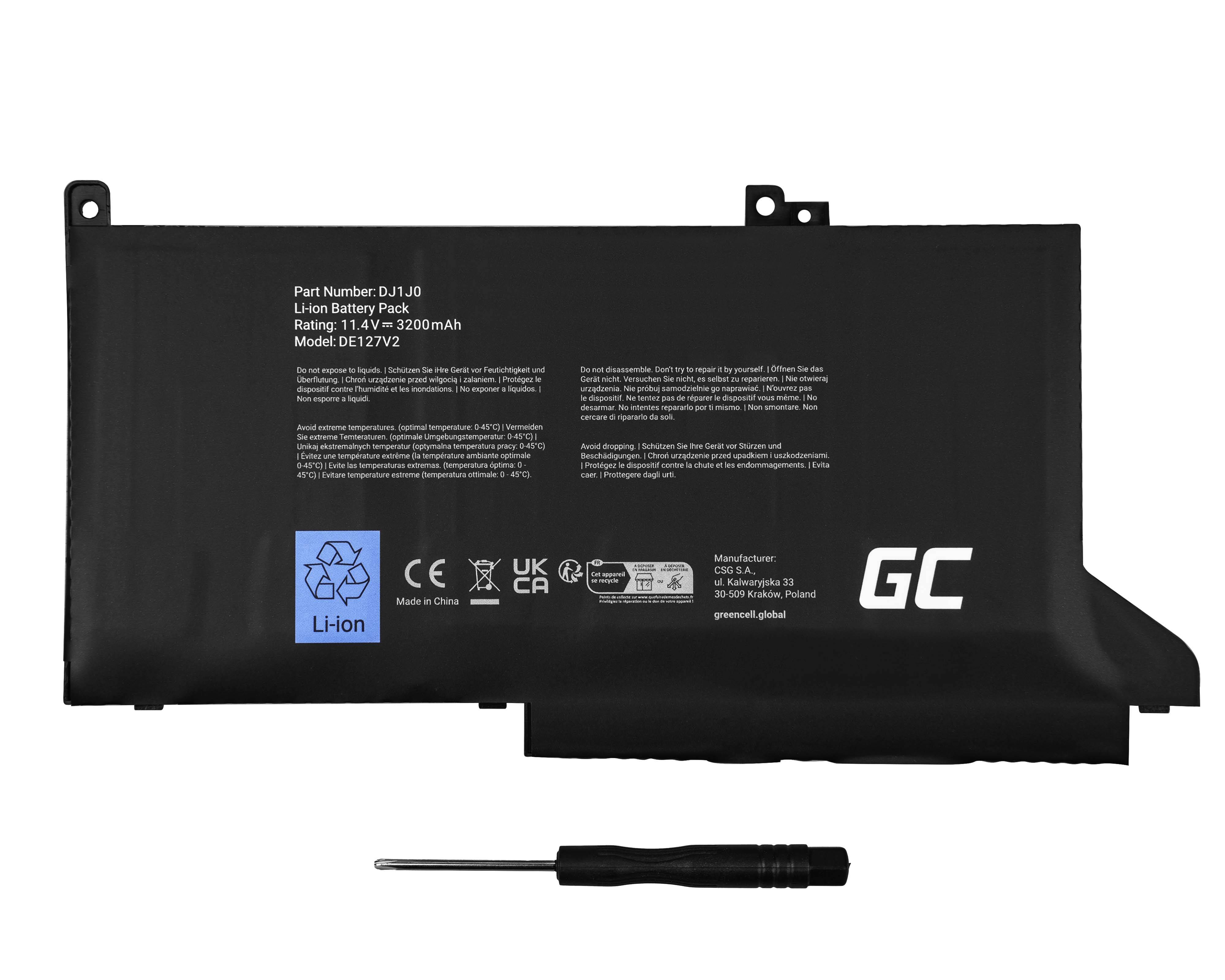 Green Cell - Laptop-Batterie (gleichwertig mit: Dell DJ1J0)