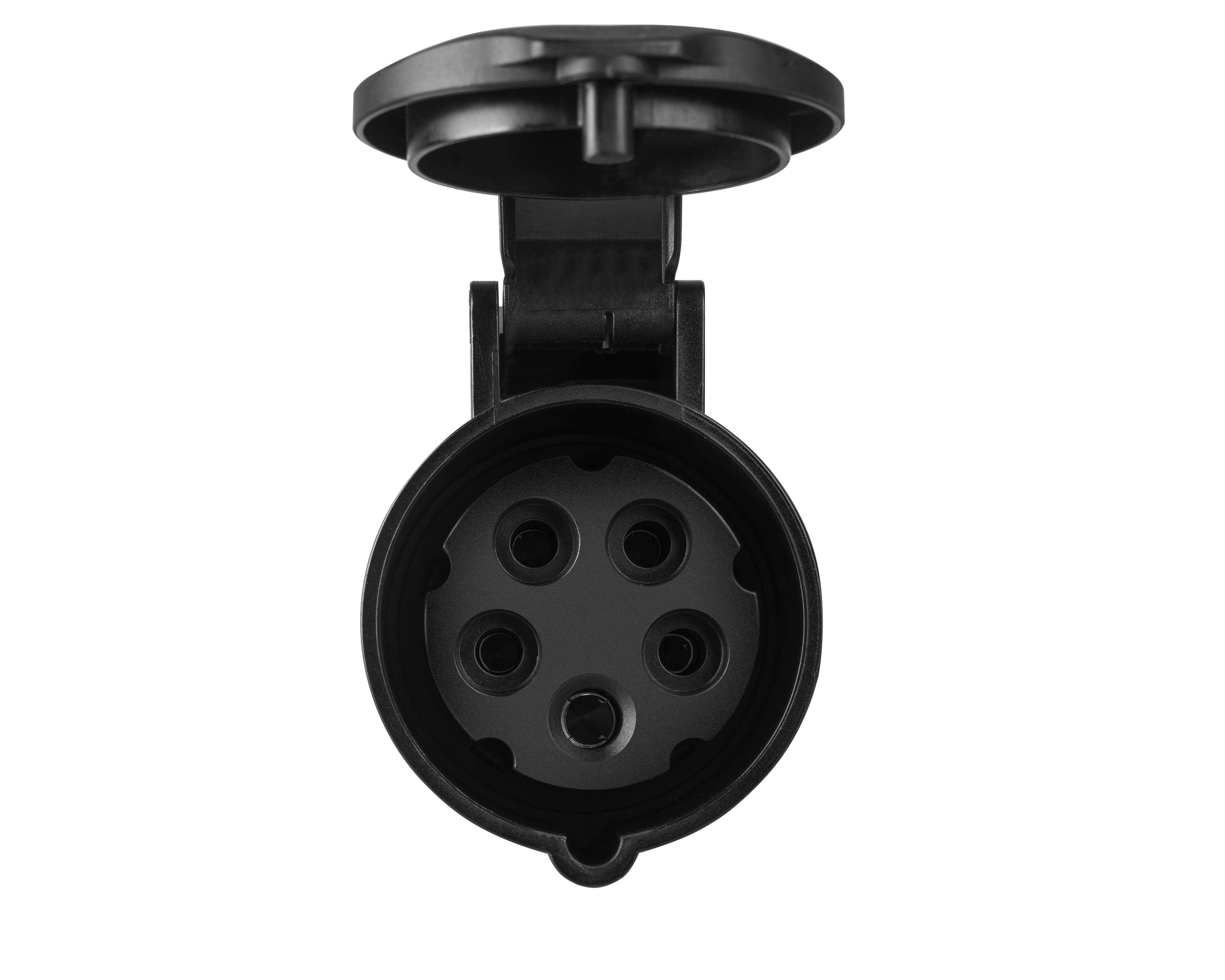 Adapter von roter 16A 400V CEE-Kupplungssteckdose 5-polig auf Schukostecker 230V