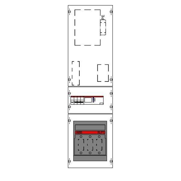Schaltschema eines Elektroverteilerpanels mit Darstellung von Leitungsschutzschaltern und Sicherungsanordnung für ein industrielles Steuerungssystem.