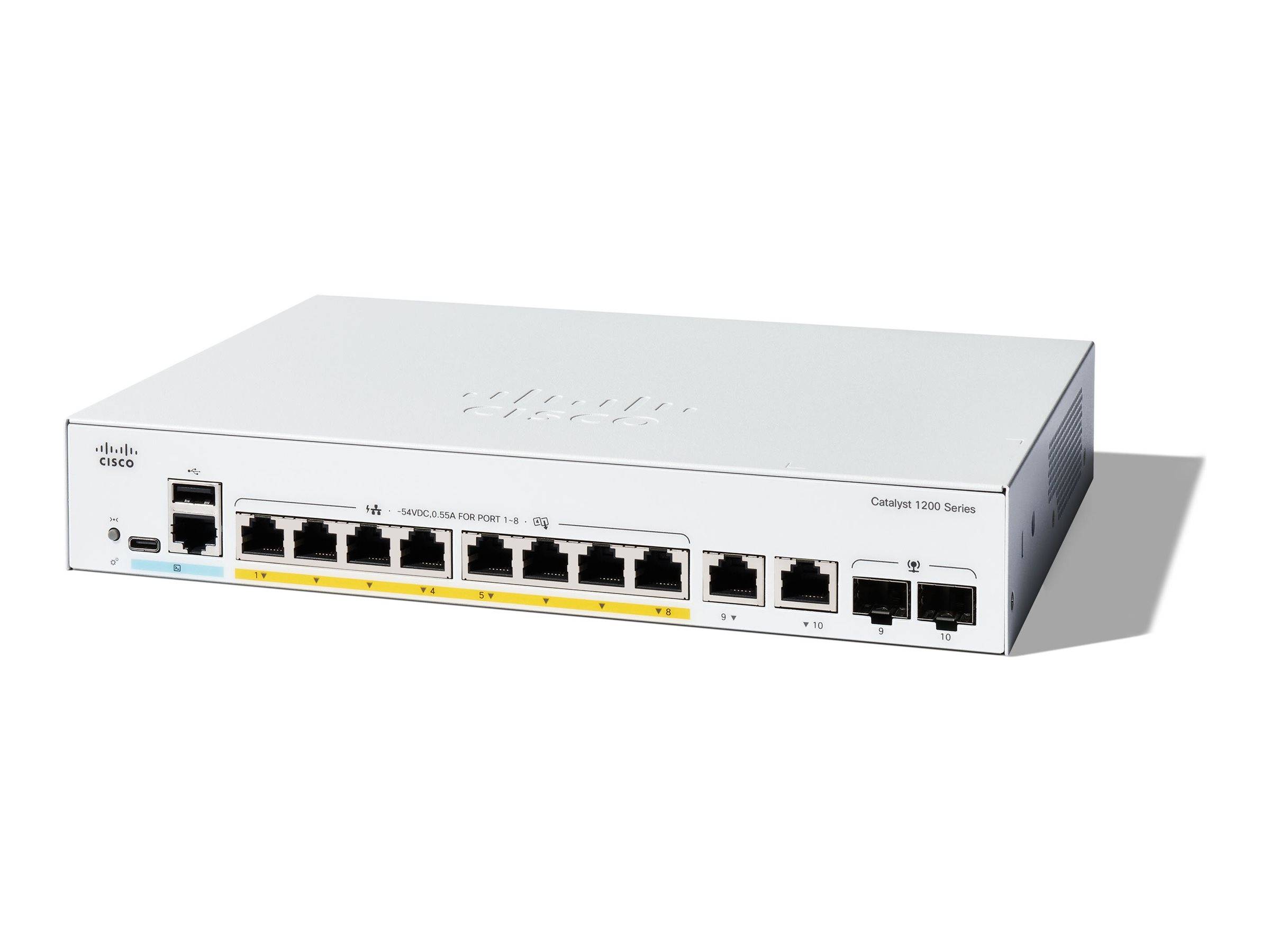 Cisco Catalyst 1200-8FP-2G - Switch - L3 - Smart - 8 x 10/100/1000 (PoE+)