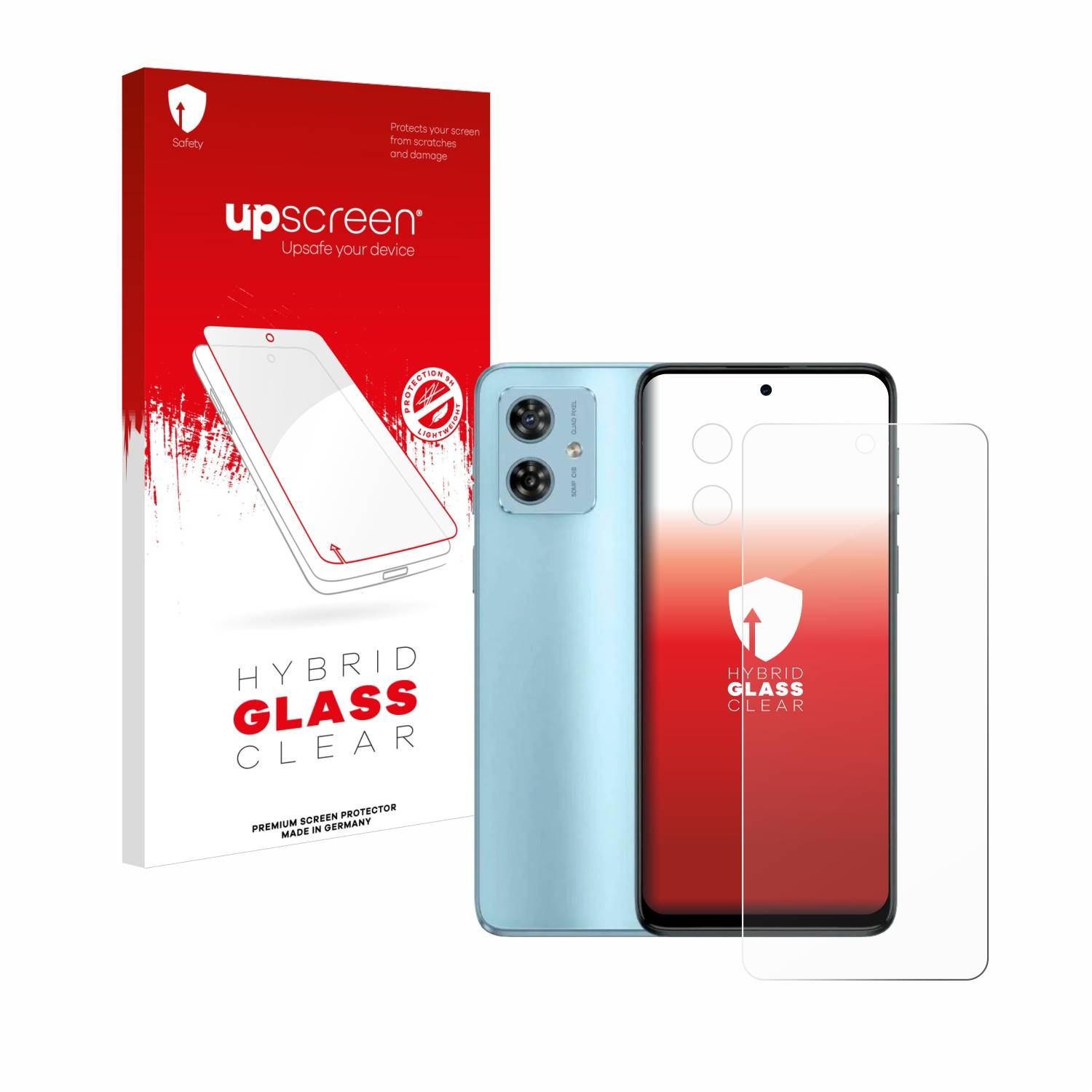 upscreen Hybrid Glas Panzer-Folie für Motorola Moto G54 (Display+Kamera)