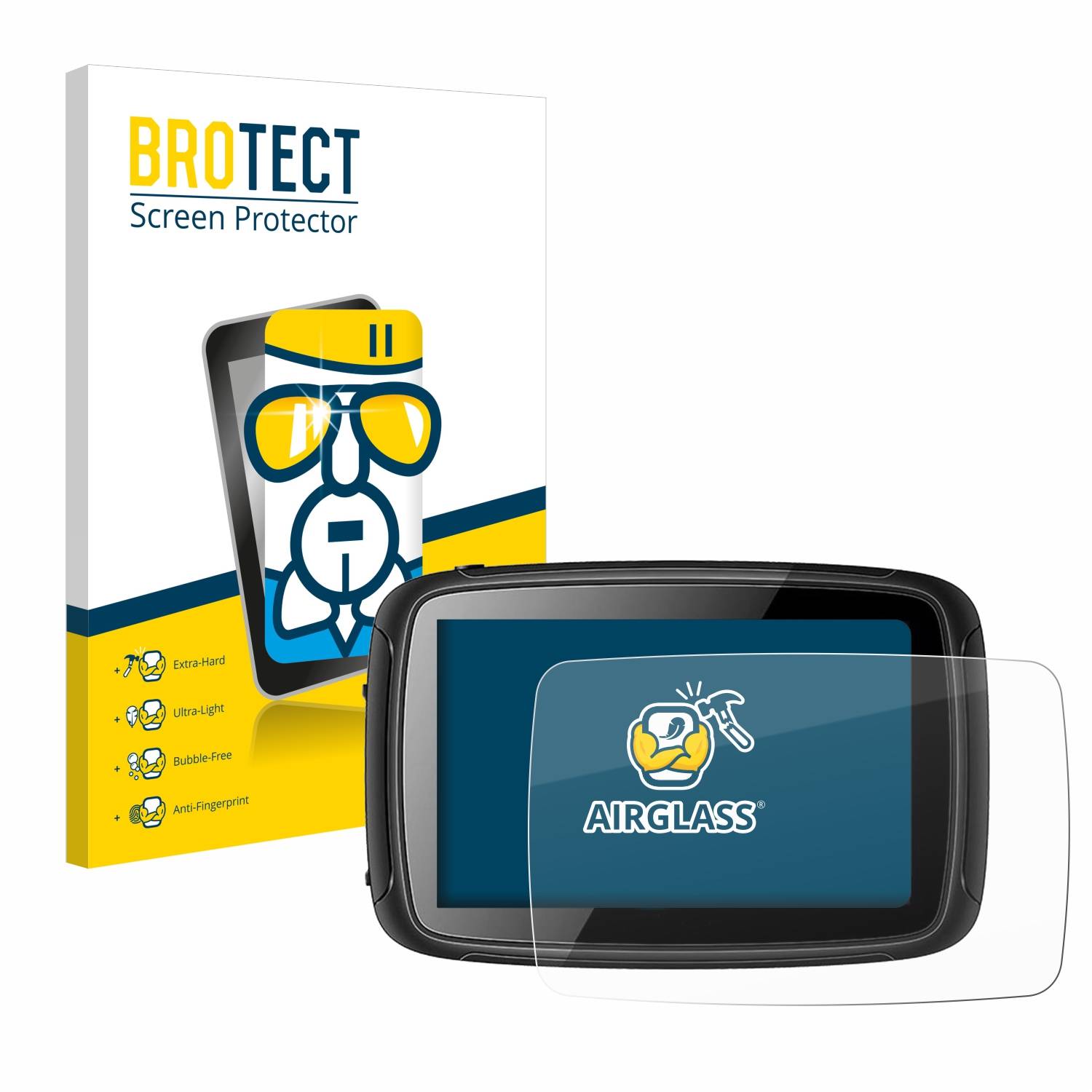 BROTECT AirGlass Glas Panzer-Folie für Elebest Carplay C650 5 - Schutzglas