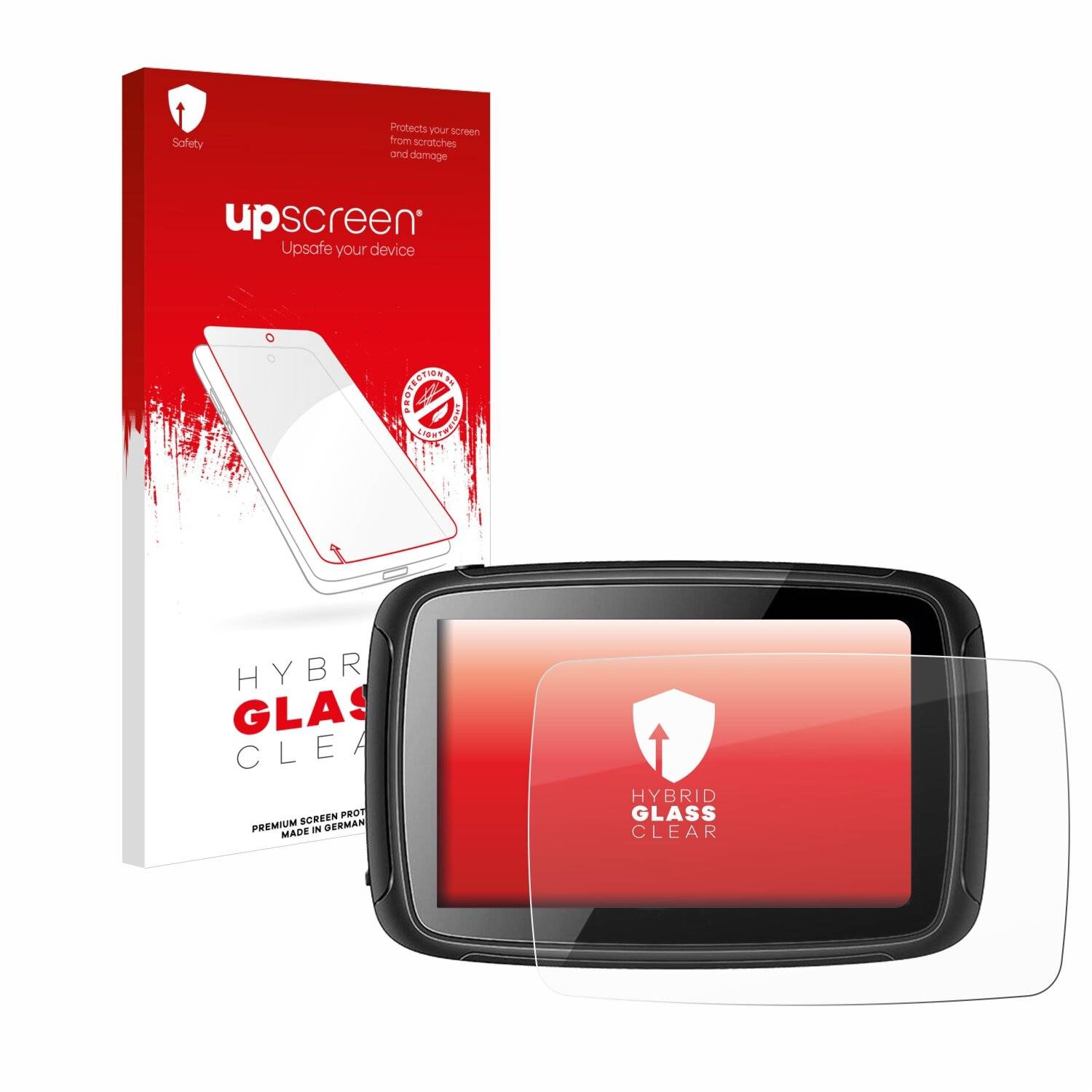 upscreen Hybrid Glas Panzer-Folie für Elebest Carplay C650
