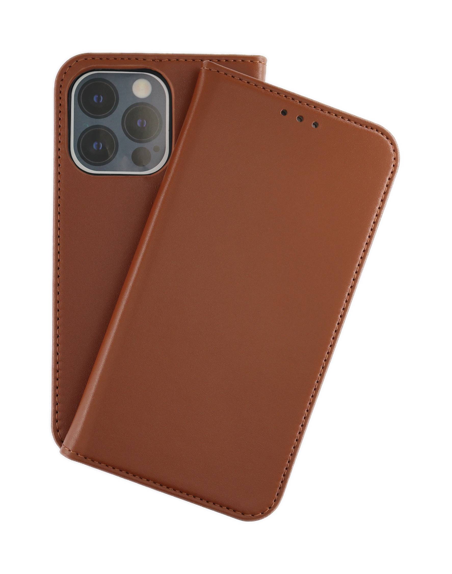 JAMCOVER Echt Leder Bookcase für Apple iPhone 14 Pro - Handytasche mit Kartenfach und Standfunktion