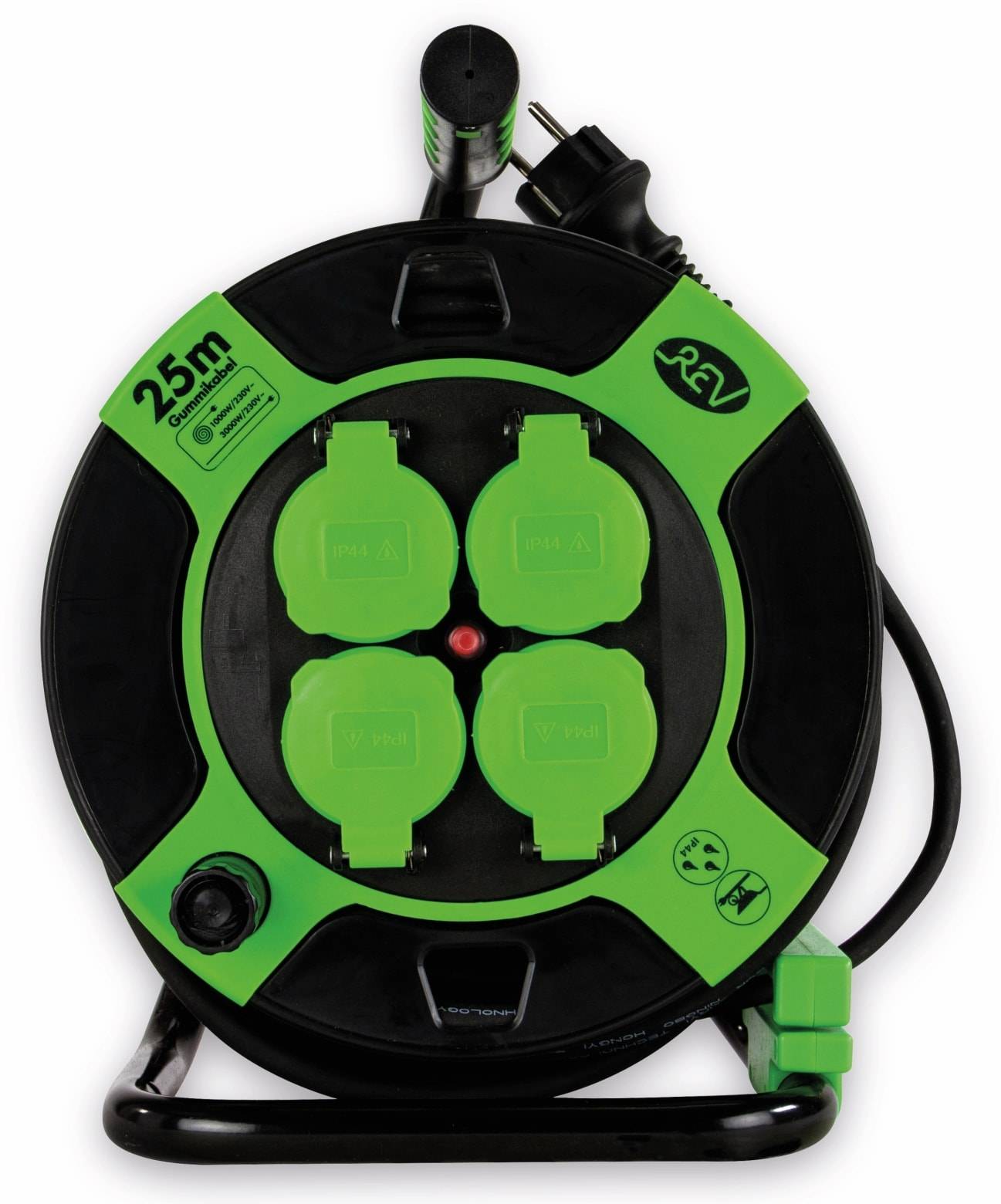 REV Kabeltrommel H05RR, 4-fach, 25 m