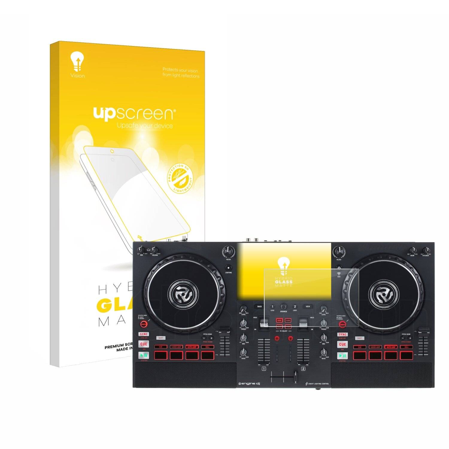 upscreen Hybrid Glas Matt Panzer-Folie für Numark Mixstream