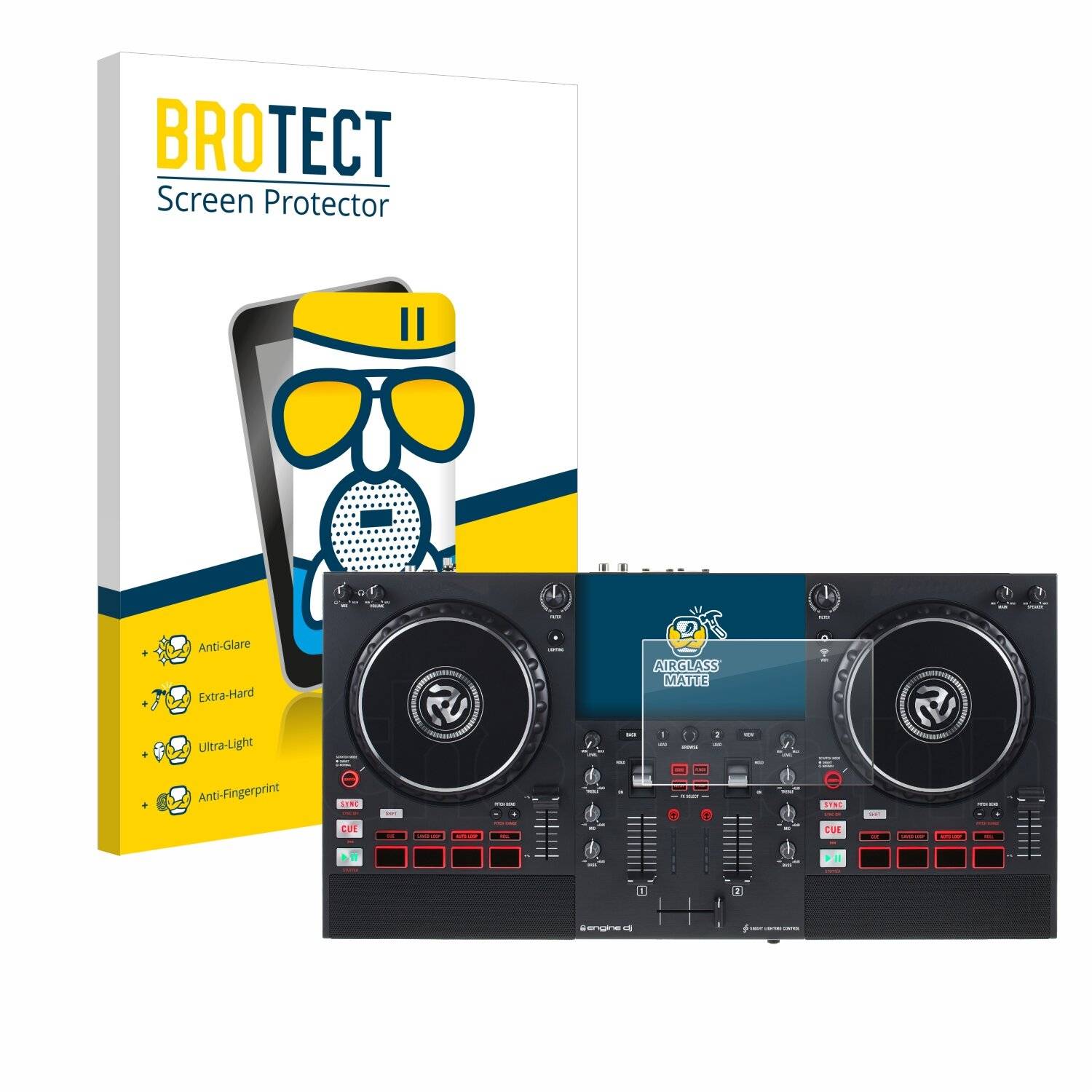 BROTECT AirGlass Matt Glas Panzer Folie für Numark Mixstream