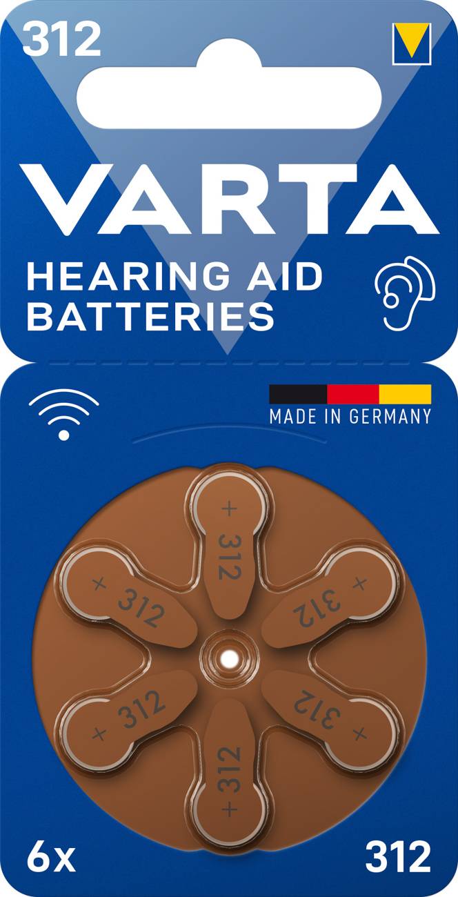 Varta Hearing Aid Batterie 312 PR41 Hörgerätebatterie