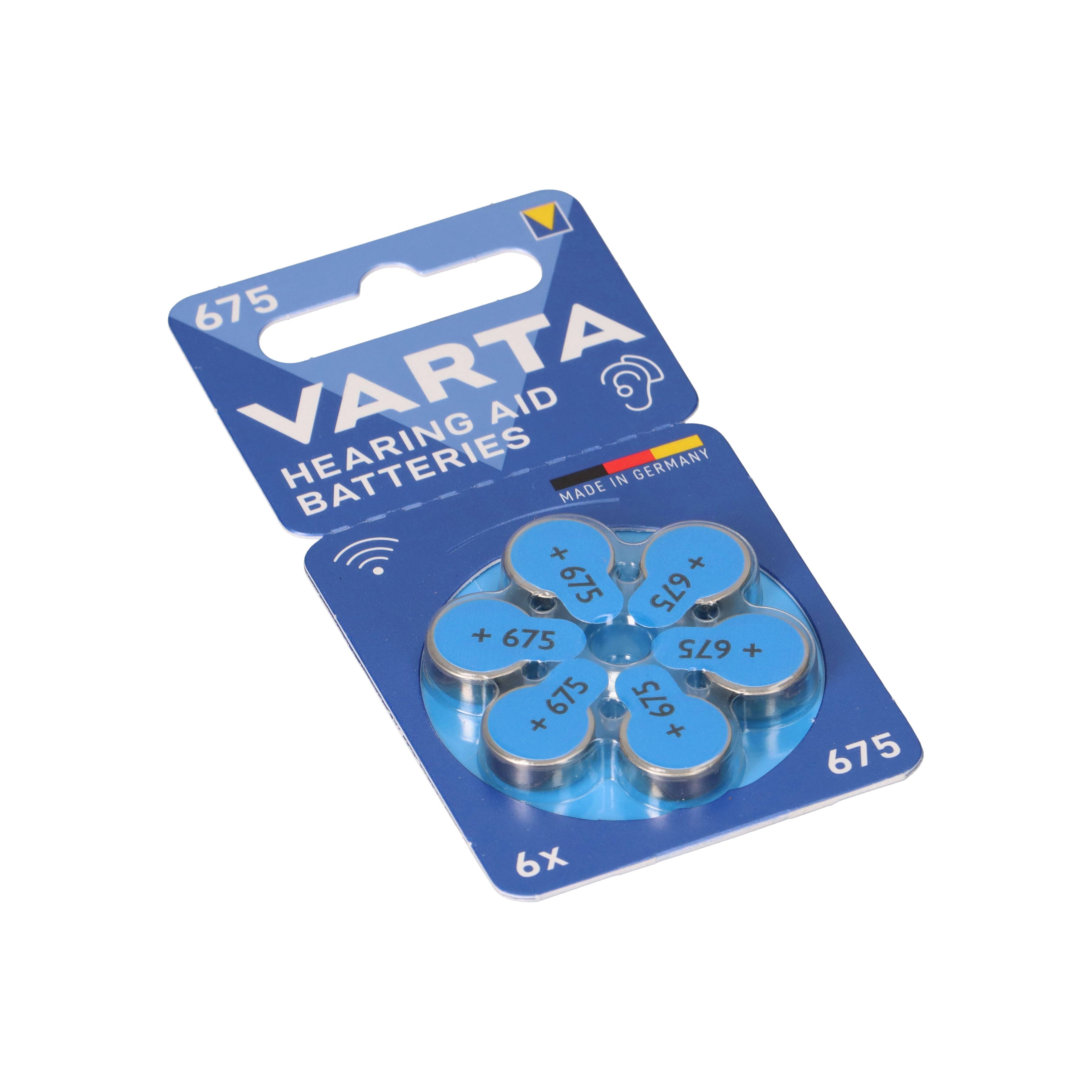 60x Varta Hearing Aid Batterie 675 PR44 Hörgerätebatterie