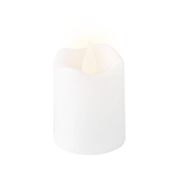 LED-Kerze aus Kunststoff 6cm weiß VE=6 Stück