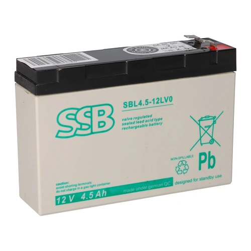 SSB Blei Akku SBL12-4.5LV0 Hochstrom Pb AGM 12V 4,5Ah F2 6,3mm SSB Blei Akku SBL12-4.5LV0 Hochstrom Pb AGM 12V 4,5Ah F2 6,3mm