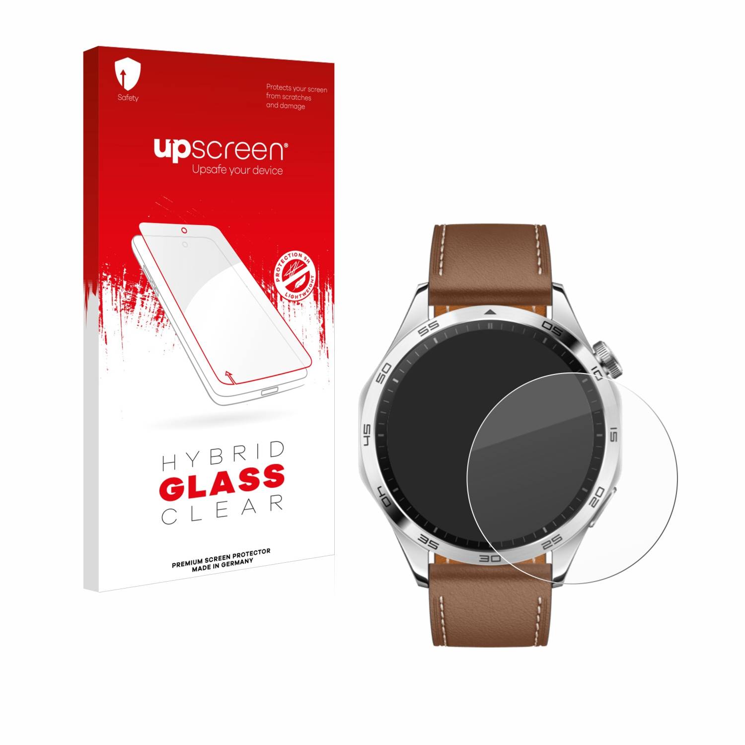 upscreen Hybrid Glas Panzer-Folie für Huawei Watch GT 4 (46mm)