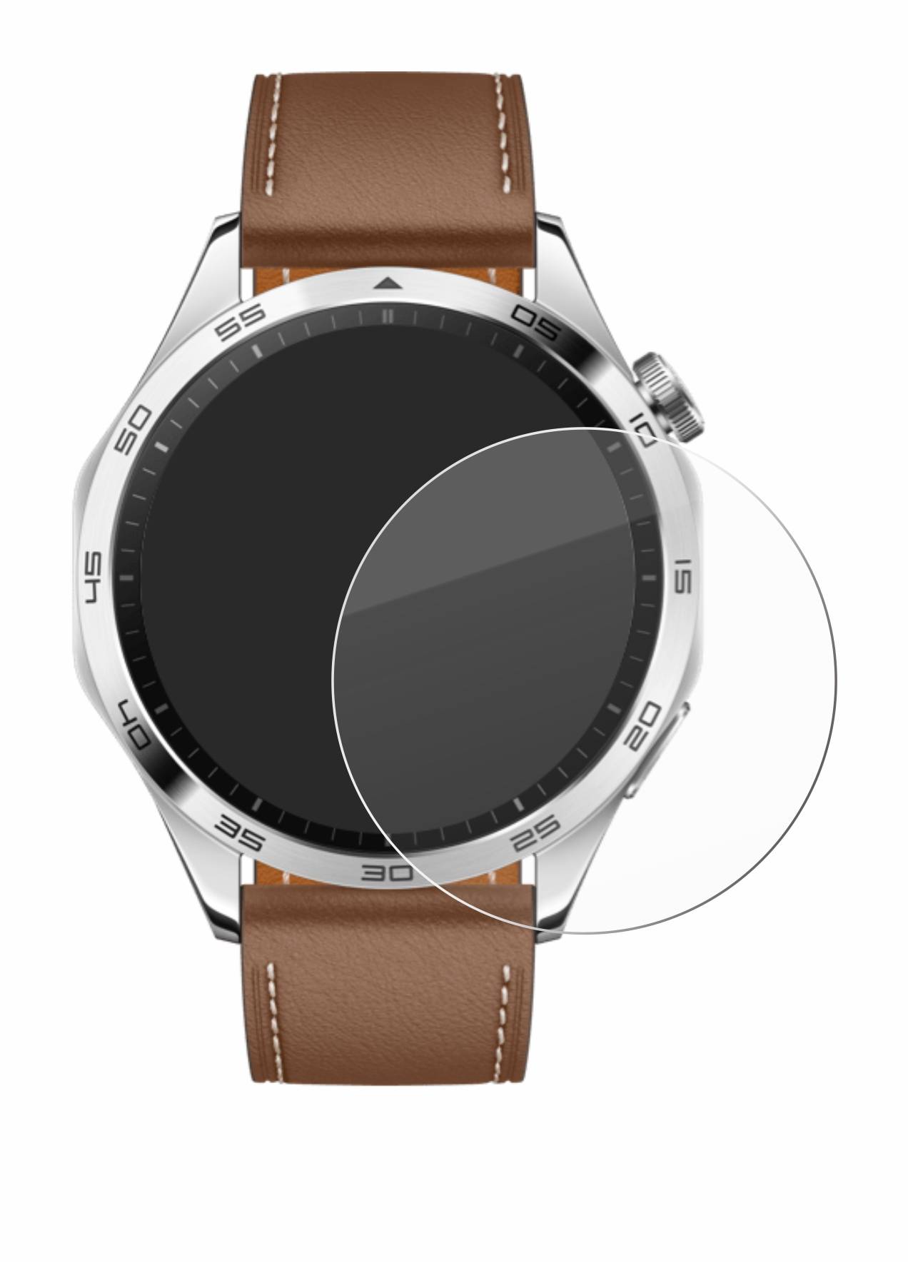 upscreen Hybrid Glas Panzer-Folie für Huawei Watch GT 4 (46mm)
