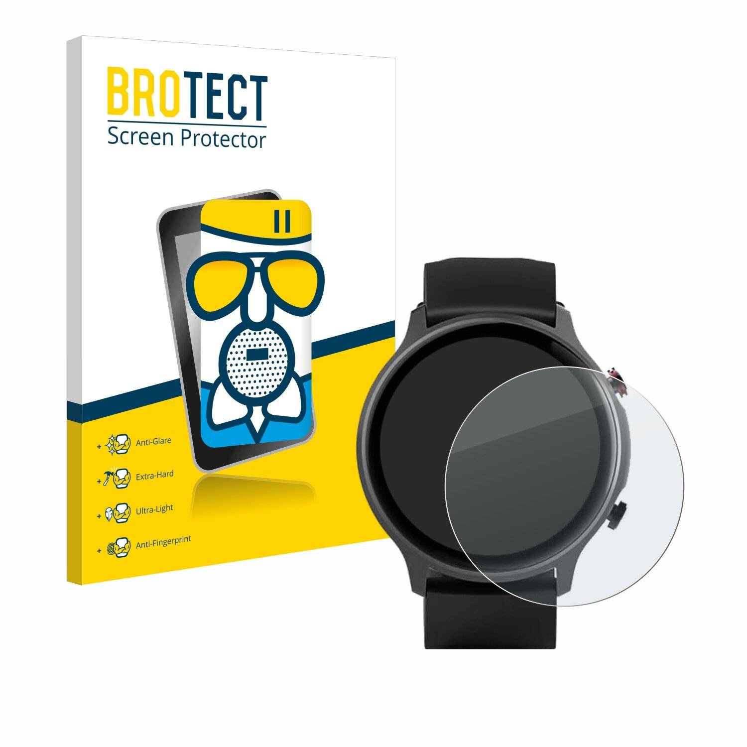 BROTECT AirGlass Matt Glas Panzer Folie für Hama Fit Watch