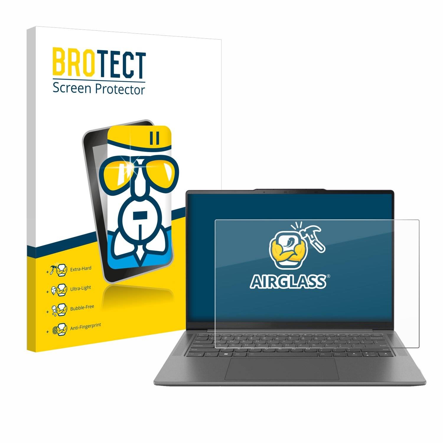 BROTECT AirGlass Glas Panzer-Folie für Lenovo Yoga Pro 7 Gen 8 14 -