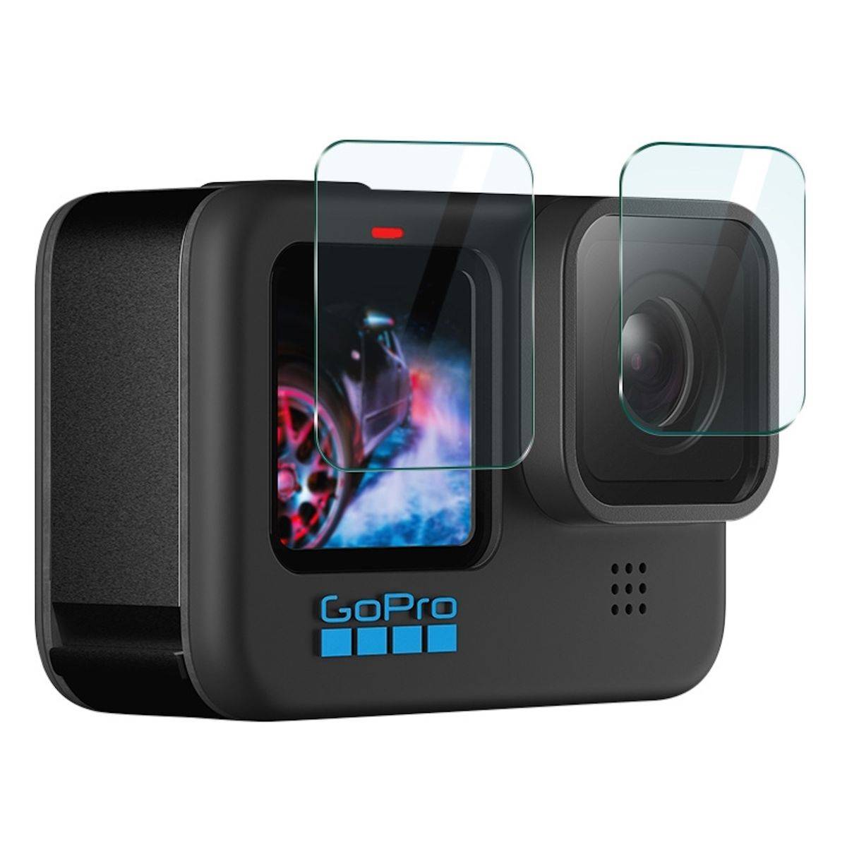 Für GoPro HERO11 Schutzglas Set für Kamera Screens Komplettschutz Hart Glas Transparent