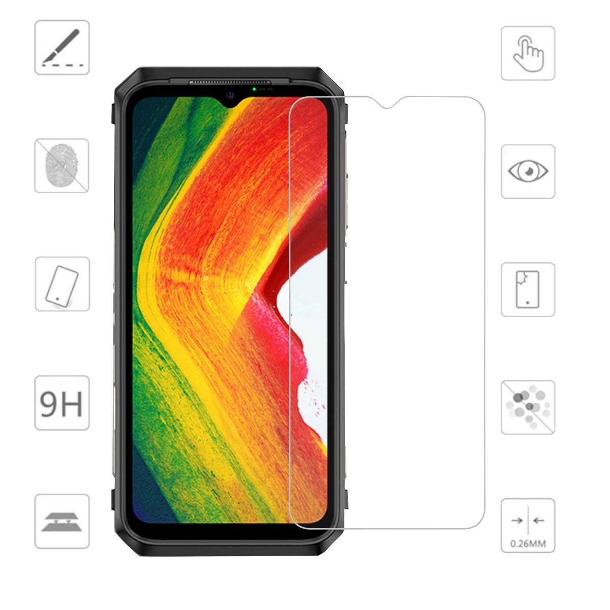 Für Ulefone Power Armor 19 3D Premium 0,26 mm H9 Hart Glas Folie Schutz Hülle Zubehör